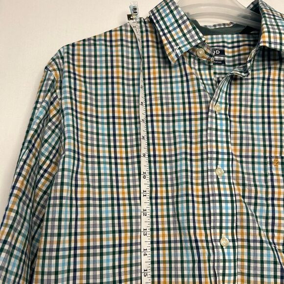IZOD Men’s Button Down Shirt Long Sleeve Shirt.Green Blue Yellow White. Size XL - Picture 8 of 14